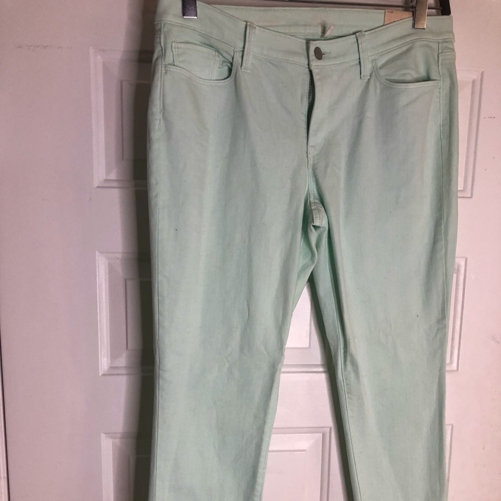 Anne Taylor Loft Sea-foam skinny jeans